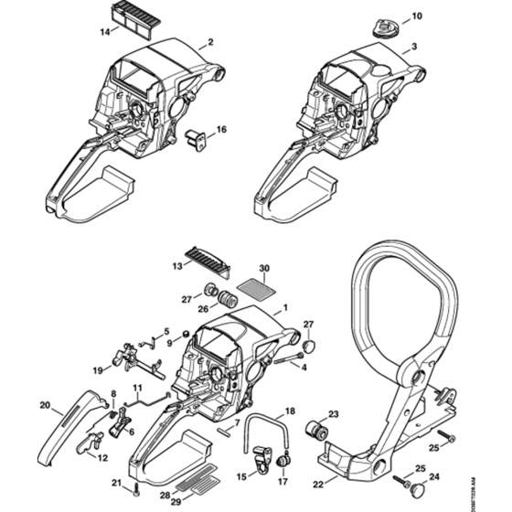 Handle housing Assembly for Stihl MS290 MS310 MS390 Chainsaws