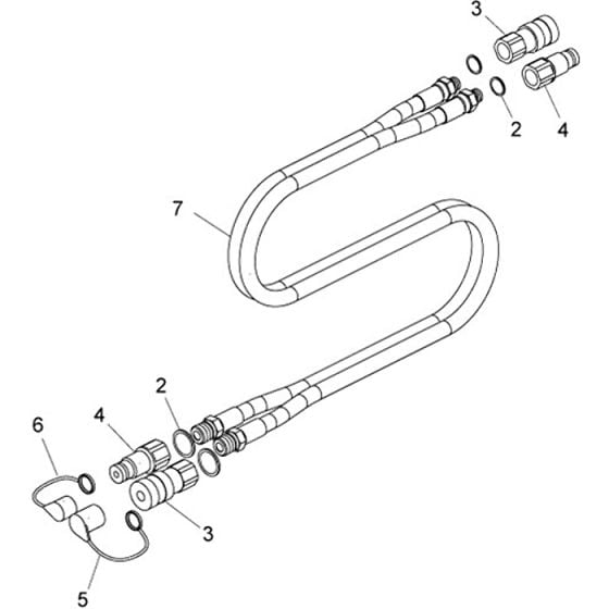 7.0mm Hose Assembly for Belle BHB 12 Breakers