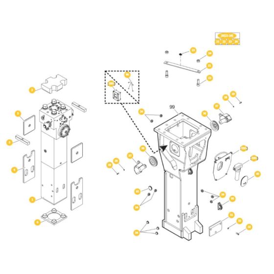 Epiroc HB 2500 (S/N DEQ220482-) Hydraulic Breaker Assembly