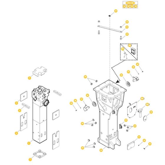 Epiroc HB 3600 (S/N DEQ220482-) Hydraulic Breaker Assembly