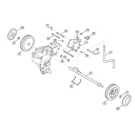 Chassis Assembly  for Stihl/ Viking HB 445.1 HB Tillers