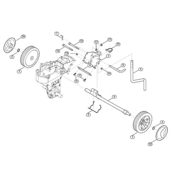 Chassis Assembly  for Stihl/ Viking HB 445.1 R HB Tillers