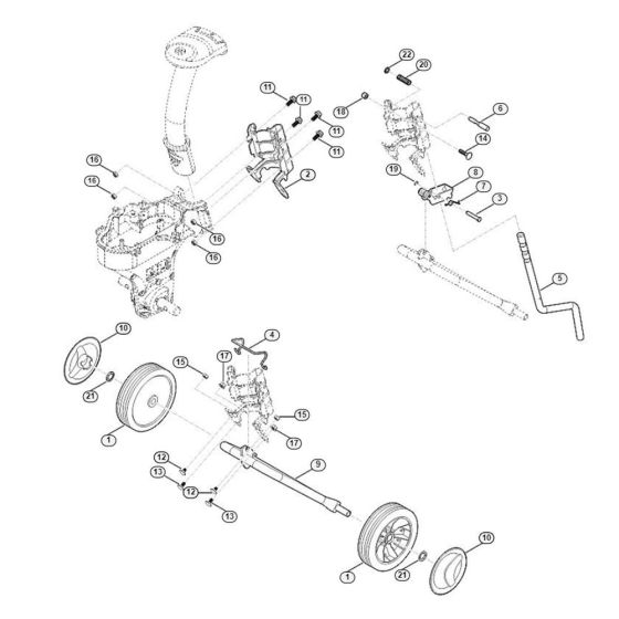 Chassis Assembly  for Stihl/ Viking HB 445.2 R HB Tillers