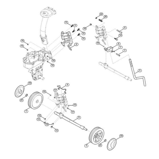 Chassis Assembly  for Stihl/ Viking HB 560.1 HB Tillers