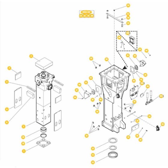 Epiroc HB 5800 DP (S/N DEQ220482-) Hydraulic Breaker Assembly