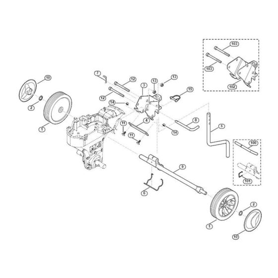 Chassis Assembly  for Stihl/ Viking HB 585.0 HB Tillers