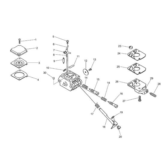 Carburettor (S/N 035000 and before) for ECHO HC-1500 Hedgetrimmer