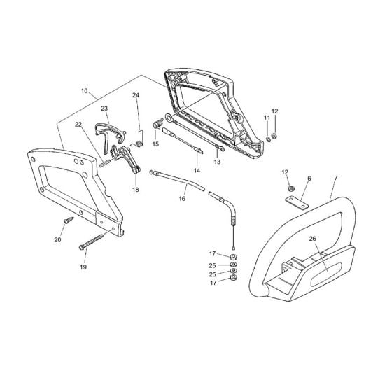 Handle (S/N 36019101 and after) for ECHO HC-1500 Hedgetrimmer