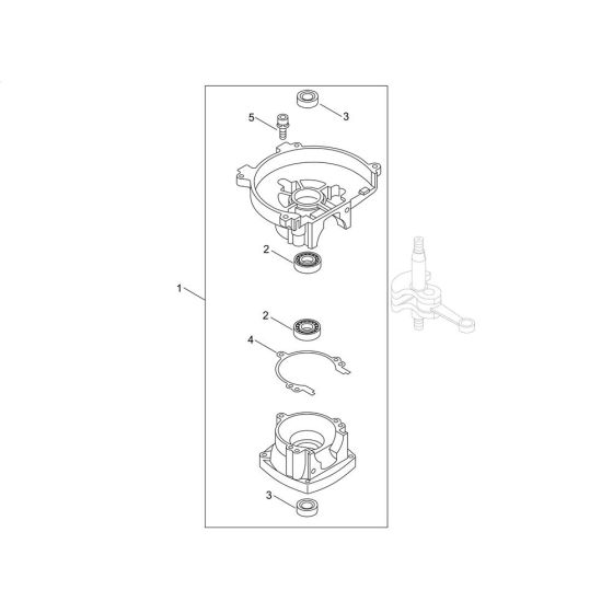 Crankcase for ECHO HC-156 Hedgetrimmer