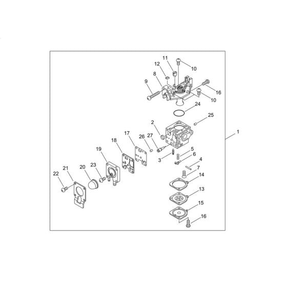 Carburettor for ECHO HC-156 Hedgetrimmer