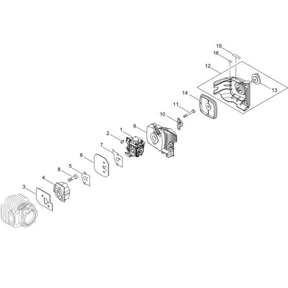 Air Cleaner, Carburettor for ECHO HC-2320 Hedgetrimmer