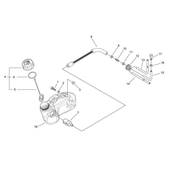 Fuel Tank for ECHO HC-331ES Hedgetrimmer