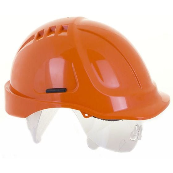 HC600 Helmet/HXSpec Eyeshield H/Impact ABS Plastic 8 Point Head Gear Orange