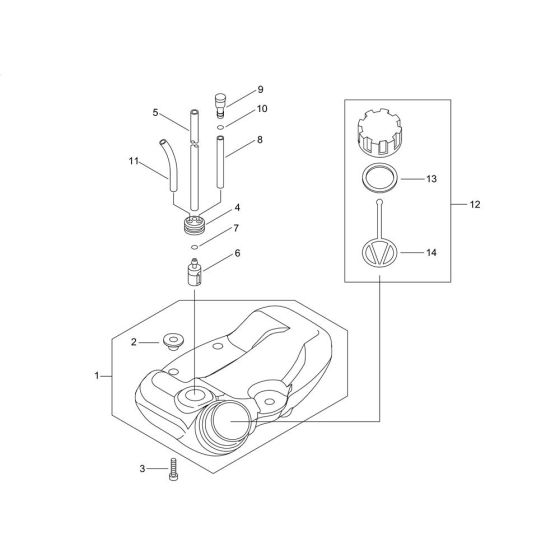 Fuel Tank for ECHO HCAS-235ES-LW Hedgetrimmer