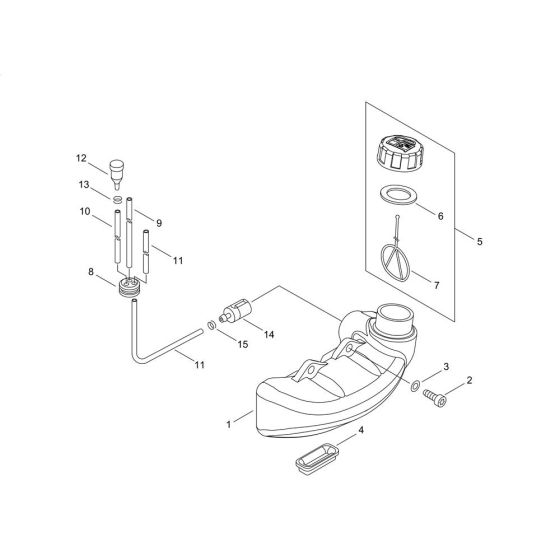 Fuel Tank for ECHO HCR-1501 Hedgetrimmer