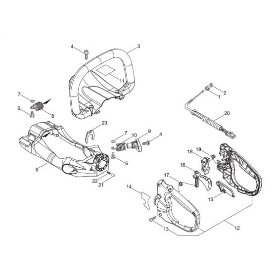 Handle for ECHO HCR-171ES Hedgetrimmer