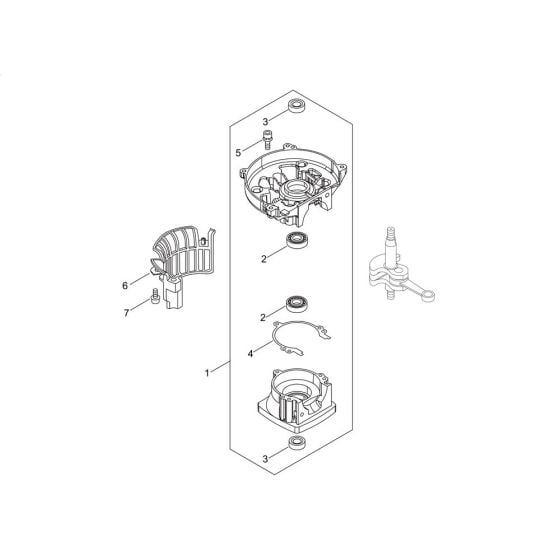 Crankcase for ECHO HCR-171ES Hedgetrimmer