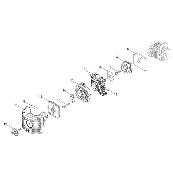 Air Cleaner, Carburettor for ECHO HCR-171ES Hedgetrimmer