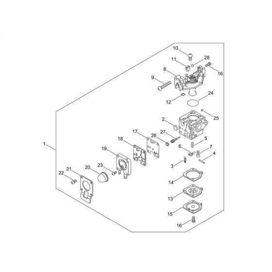 Carburettor for ECHO HCR-171ES Hedgetrimmer