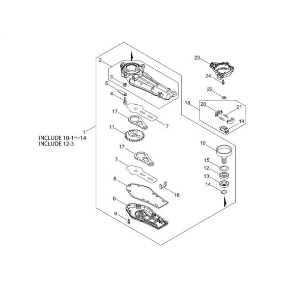 Gear Case for ECHO HCR-171ES Hedgetrimmer