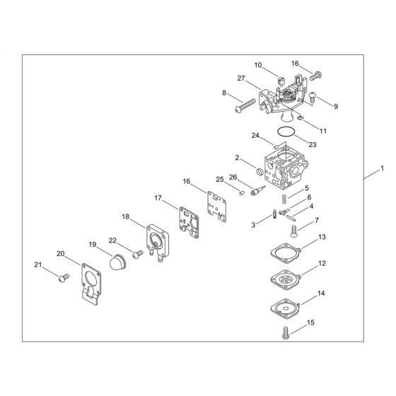 Carburettor for ECHO HCS-3210ES Hedgetrimmer