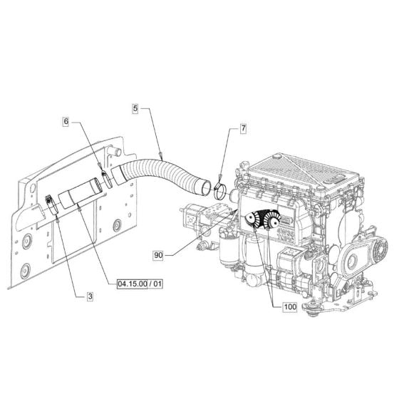 Air Filter System for Hamm HD10 - 12 (H171) Compaction Roller