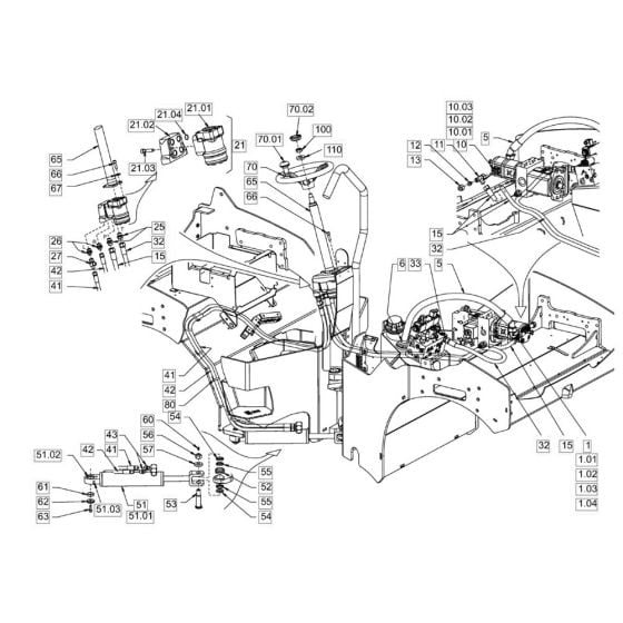 Steering for Hamm HD13 - 14 (H172) Compaction Roller