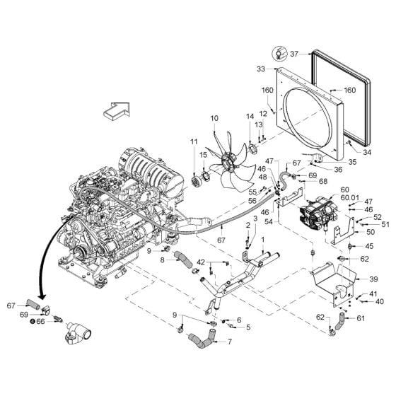 Cooling (Engine/Hydraulic Oil) for Hamm HD13i - 14i (H231) Roller