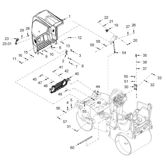 Canopies, Covers Assembly for Hamm HD18 - 20 (H292) Roller