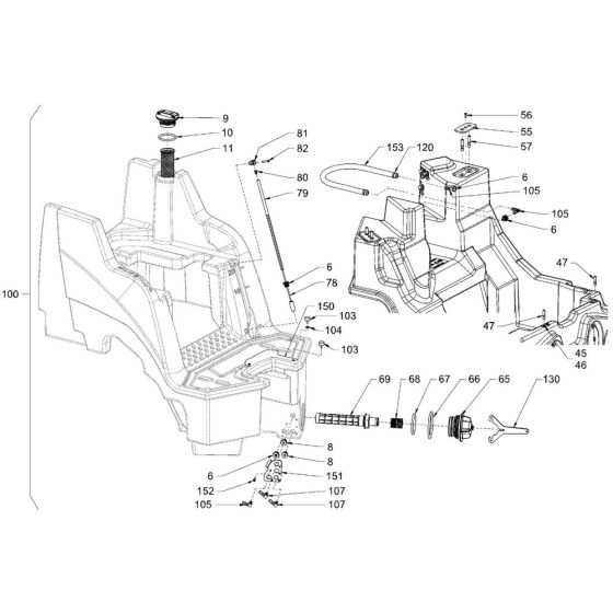 Water Sprinkler System Assembly for Hamm HD18 - 20 (H292) Roller