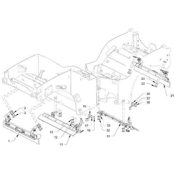 Foldable Scraper (HD18) Assembly for Hamm HD18 - 20 (H292) Roller