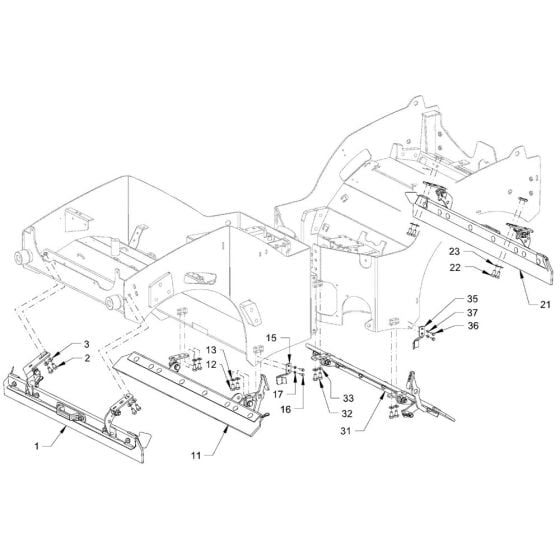 Foldable Scraper (HD20) Assembly for Hamm HD18 - 20 (H292) Roller