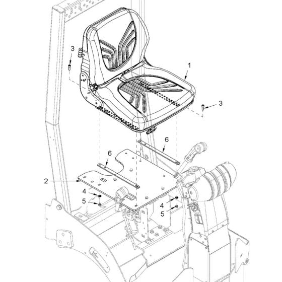 Operators Seat Assembly for Hamm HD18 - 20 (H292) Roller