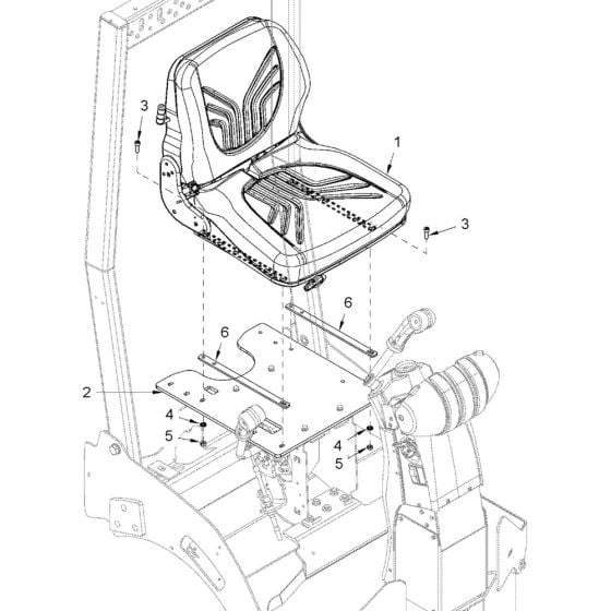 Operators Seat Assembly for Hamm HD18 - 20 (H293) Rollers