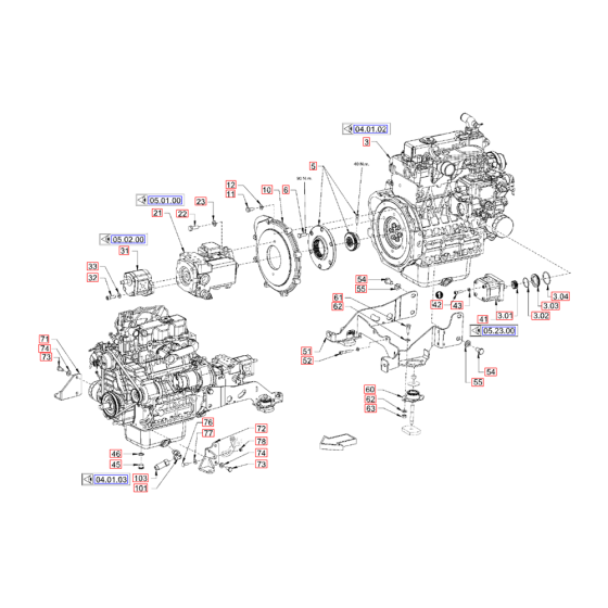 Pump Drive, Engine Assembly for Hamm HD10-12 (H200) Rollers