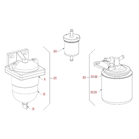 Fuel Filter for Hamm HD10-12 (H200) Rollers