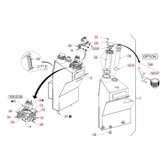 Oil Tank for Hamm HD10-12 (H200) Rollers