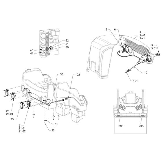 Lighting for Hamm HD50 (H290) Compaction Roller