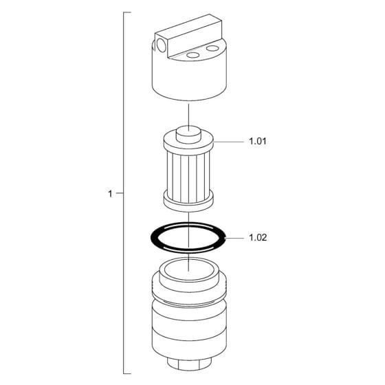 Hydraulic Steering Filter Assembly for Hamm HD70 - 75 (H152) Roller