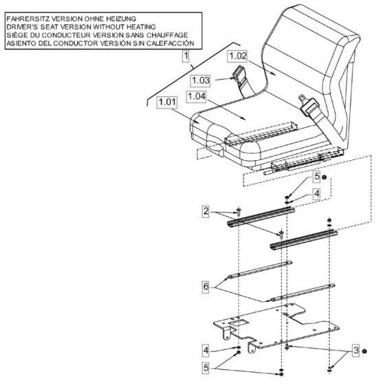 Operators Seat for Hamm HD8 - 10C (H170) Compaction Roller