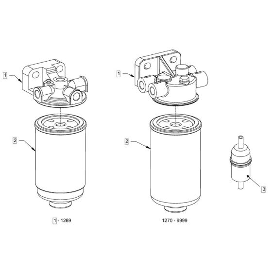 Fuel Filter for Hamm HD8 - 10C (H170) Compaction Roller