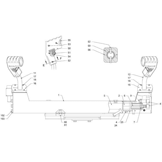 Drive Shifting Assembly for Hamm HD90 (H245) Rollers