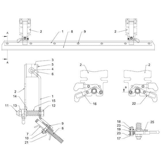 Scraper Assembly for Hamm HD90 (H245) Rollers