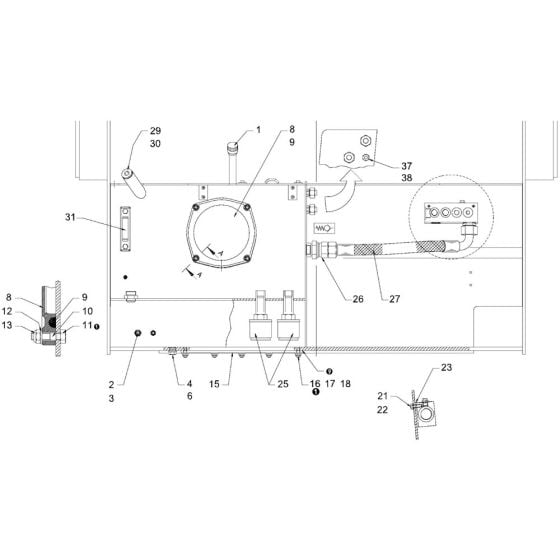 Hydraulic Oil Tank Assembly for Hamm HD90 (H245) Rollers