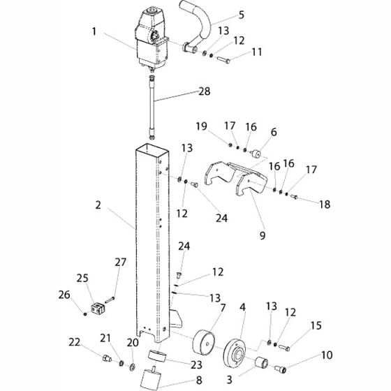 Handle Assembly for Altrad Belle RPC55 Reversible Plate