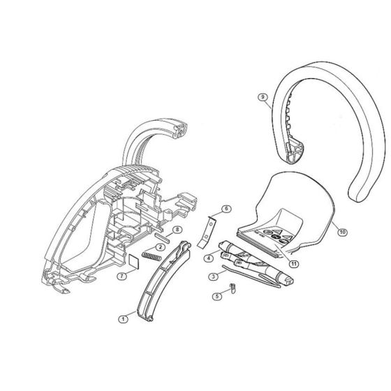 Controls Assembly  for Stihl/ Viking HE 400 Electric Hedge Trimmers