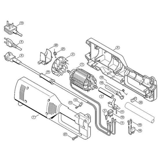 Electric Motor Assembly for Stihl/ Viking HEL 600 Electric Long Reach Hedge Trimmers