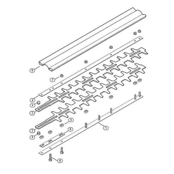 Cutter Bar Assembly  for Stihl/ Viking HEL 600 Electric Long Reach Hedge Trimmers