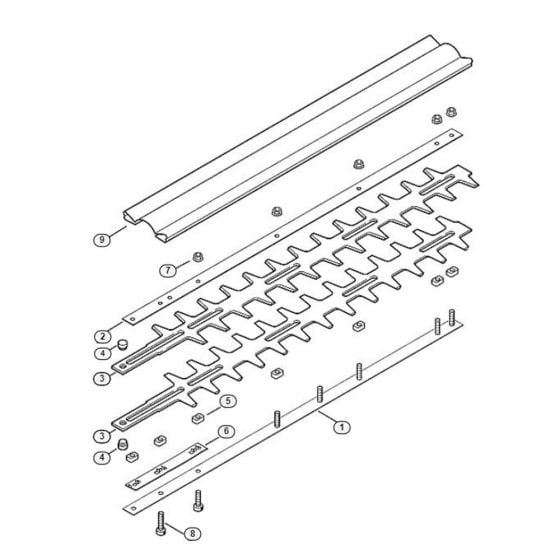 Cutter Bar Assembly  for Stihl/ Viking HEL 600 K Electric Long Reach Hedge Trimmers