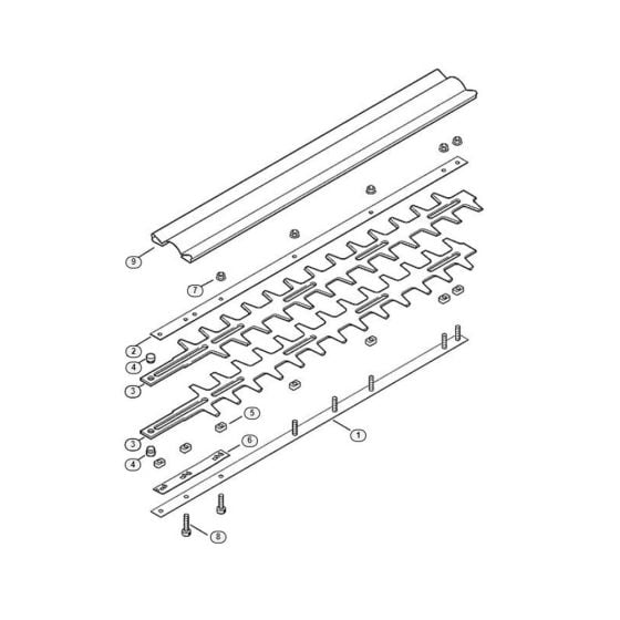 Cutter Bar Assembly for Stihl/ Viking HEL 700 Electric Long Reach Hedge Trimmers